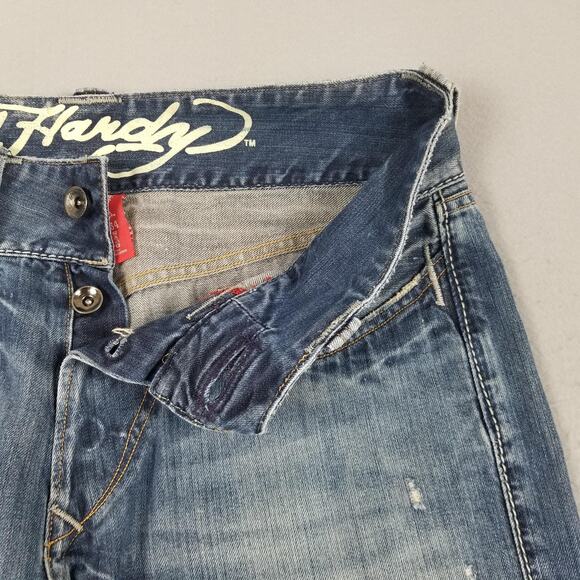 Ed Hardy Straight Jeans with Vibrant Skull Design - Picture 5 of 16